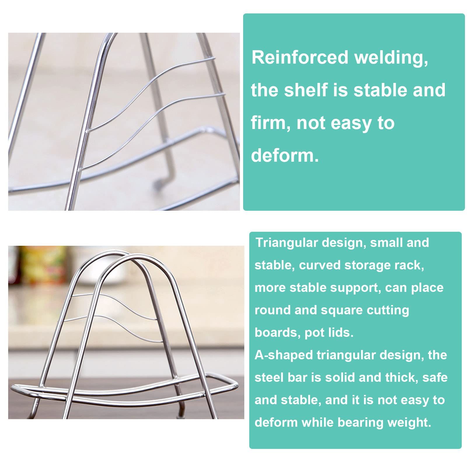 2 Pack Cutting Board Rack Stand Pot Pan Lid Holder Cover Organizer Storage view 3