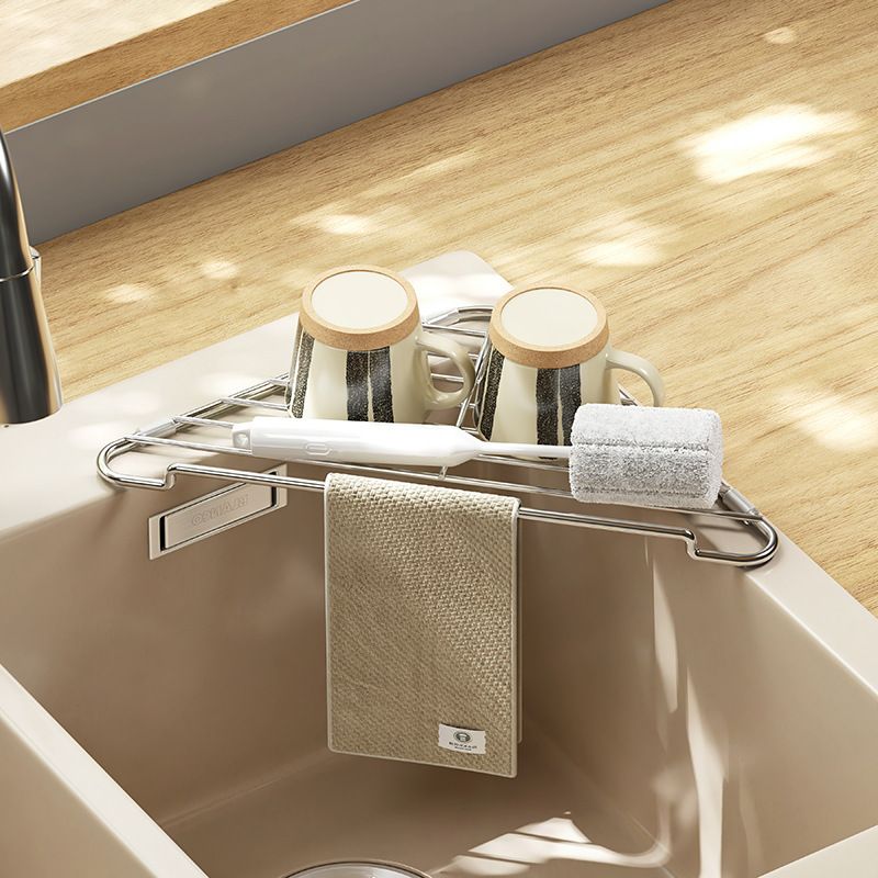 Sink Drainer Vessel Sinks Stainless Sink Stainless Steel Dish Rack Dish Drying view 4