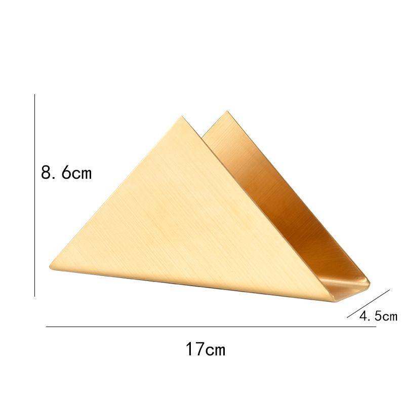 2pcs Paper Towel Holder Heavy Gold Metal Storage Rack Metal Trays Triangle view 5