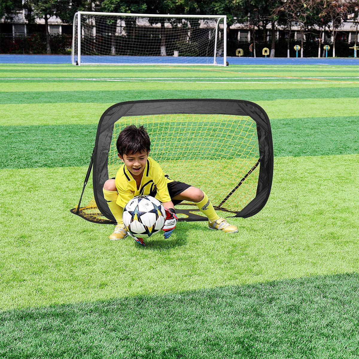 2 in 1 Pop Up Kids Soccer Goal - Indoor/Outdoor Soccer Target Net for view 2