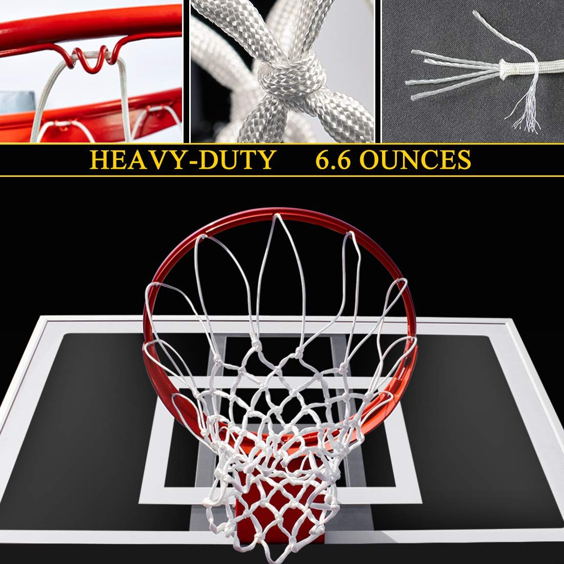 Premium Quality Professional Heavy Duty Basketball Net Replacement - All view 3