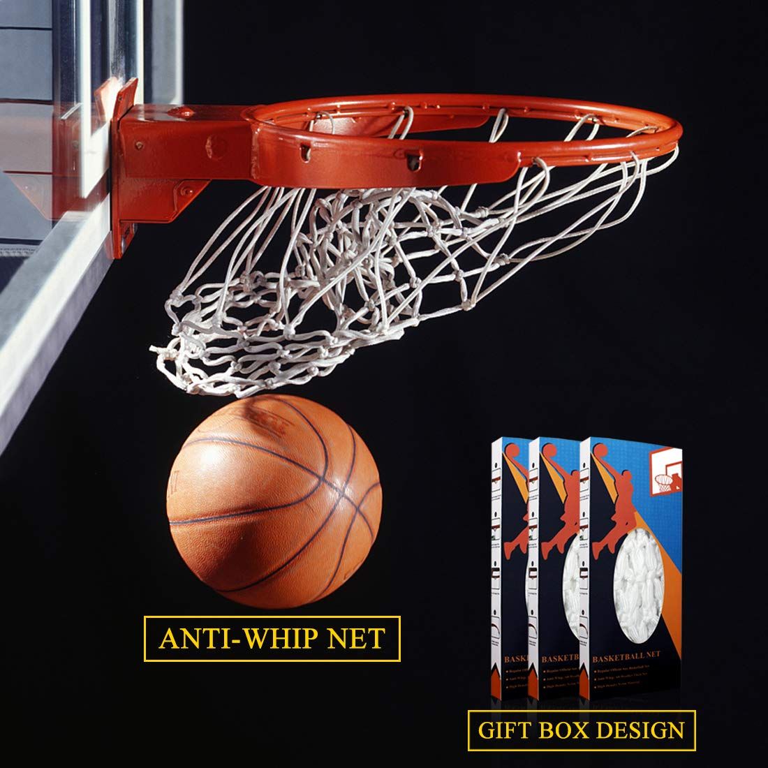 Premium Quality Professional Heavy Duty Basketball Net Replacement - All view 4