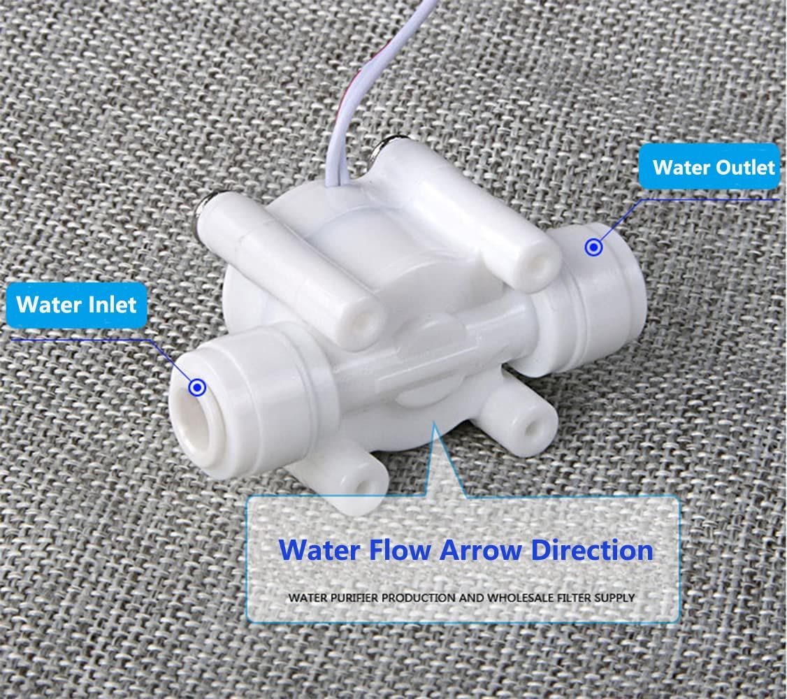 1/4" Water Flow Hall Effect Sensor Switch 0.3-6L/min Flowmeter Counter view 3