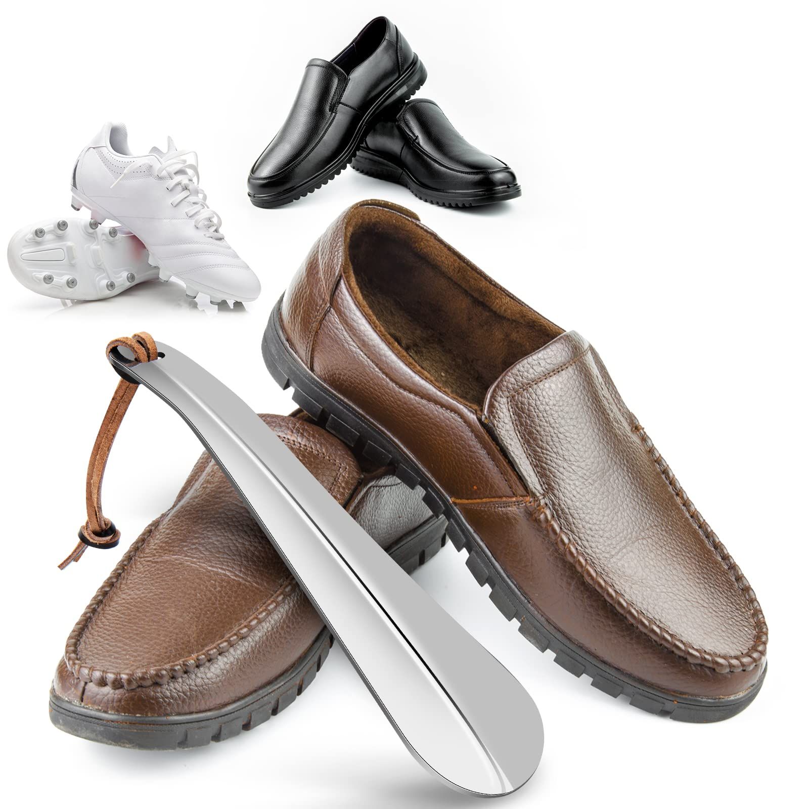 Travel Shoes Horn, Premium Stainless Steel Metal Shoe Horn, Shoe Helper for view 2