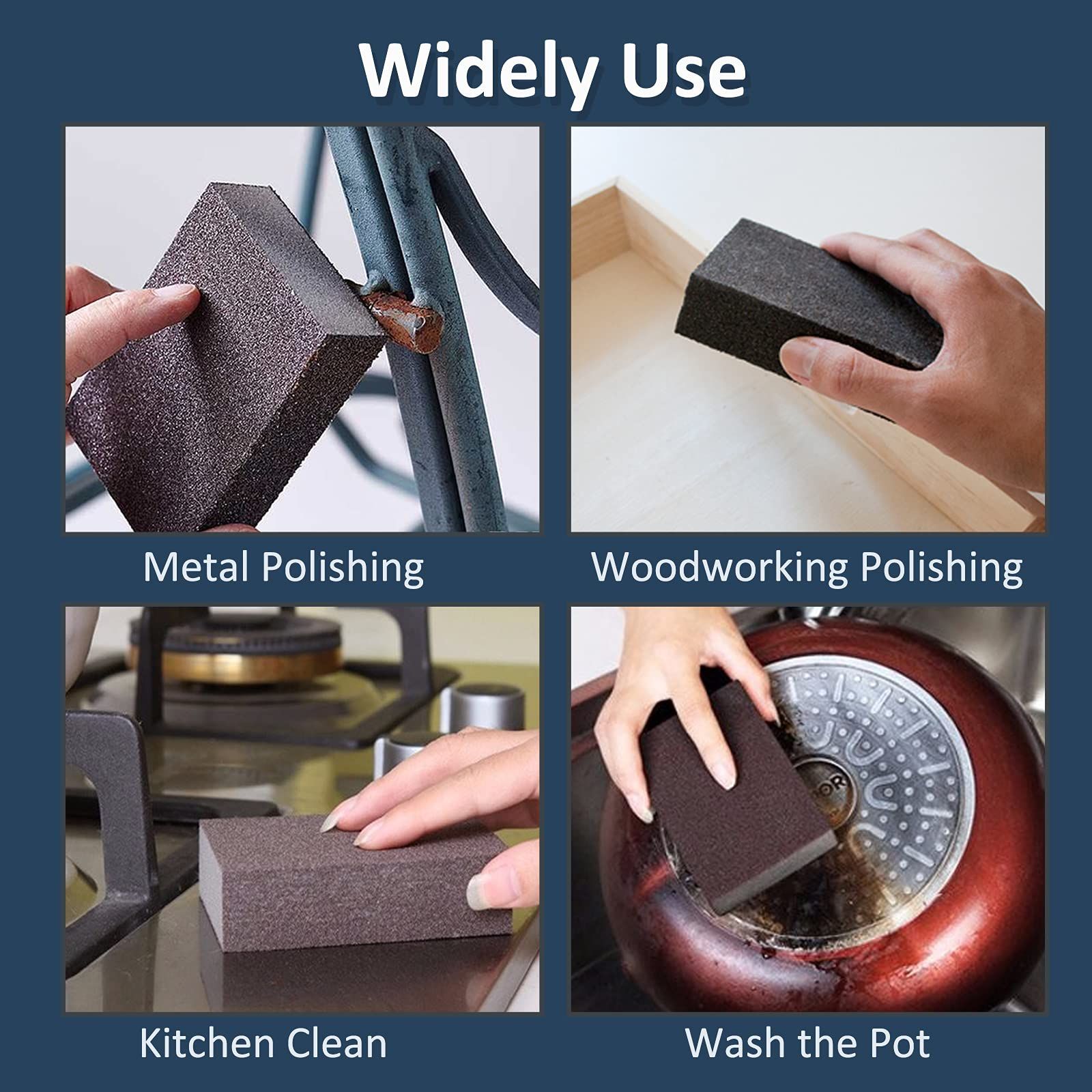 Sanding Sponge, Sanding Blocks, Washable and Reusable Sand Sponge Kit, 10 view 3