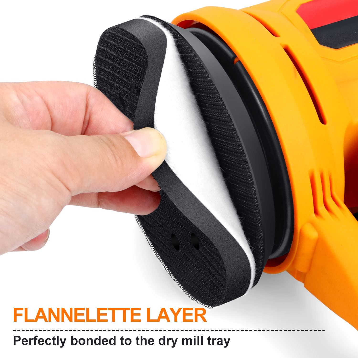 2 Pack Soft Density Interface Pads 5 Inch 8 Holes Hook and Loop Sponge Cushion view 4