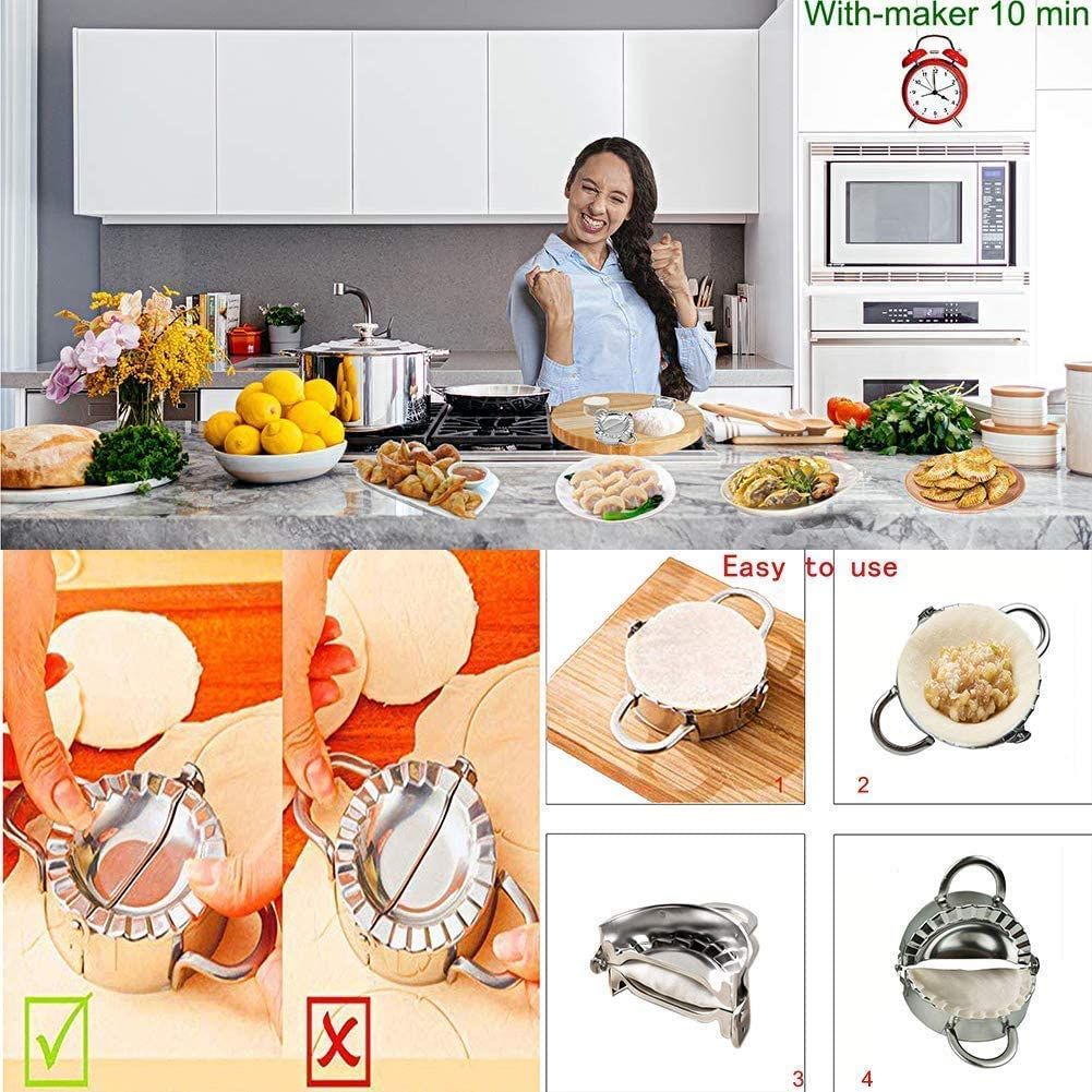 Stainless Steel Dumpling Maker Press Pierogi Mold - Wonton Mould view 4