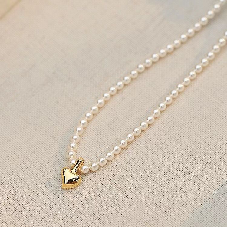 Pearl Necklaces for Women Shining Plated Pearl Paperclip Link Box Chain