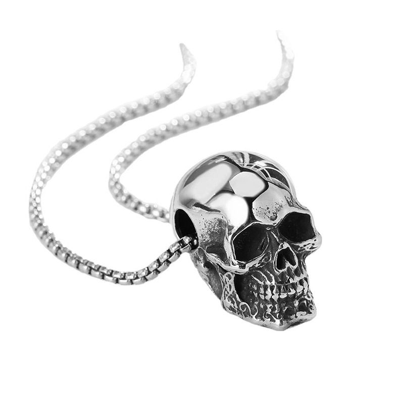 Stainless Steel Skull Pendant Necklace