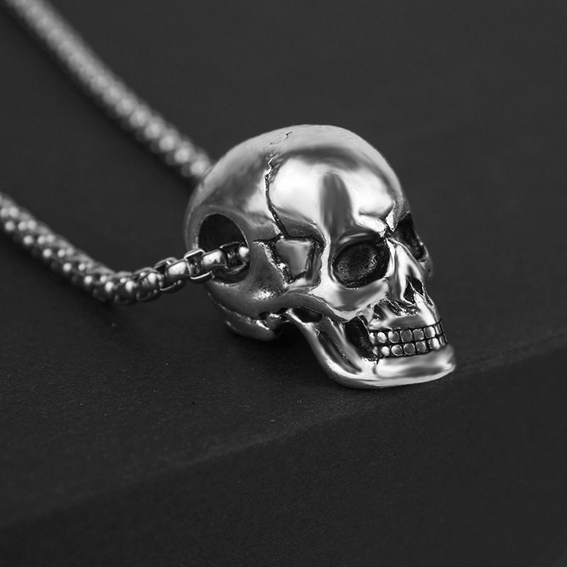 Stainless Steel Skull Pendant Necklace view 5