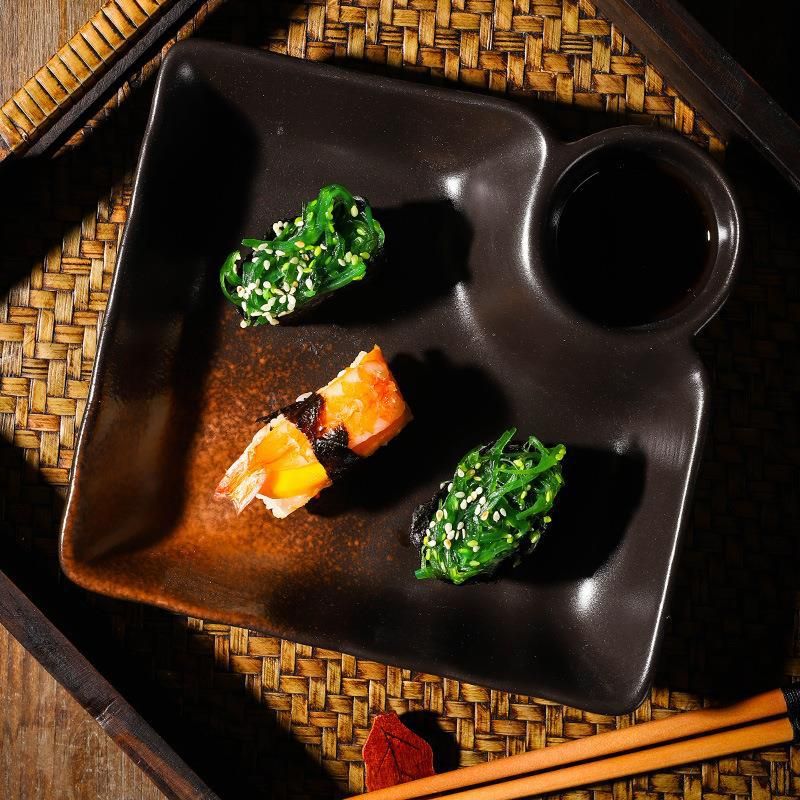 Food Storage Sushi Plate with Dipping Saucer Dipping Plates Appetizer Plates view 3