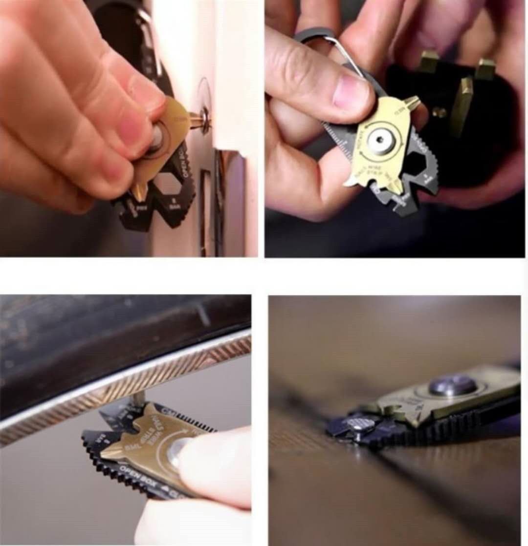 20-in-1 Pocket Multi Tools Without Leather Case Keychain Outdoor Useful view 3