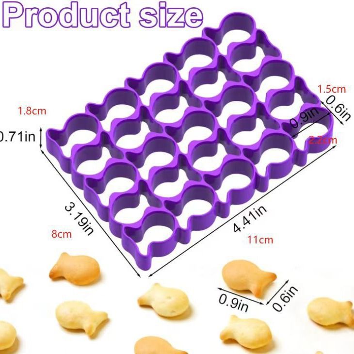 25Pcs Mini Fish Biscuit Cutter view 2