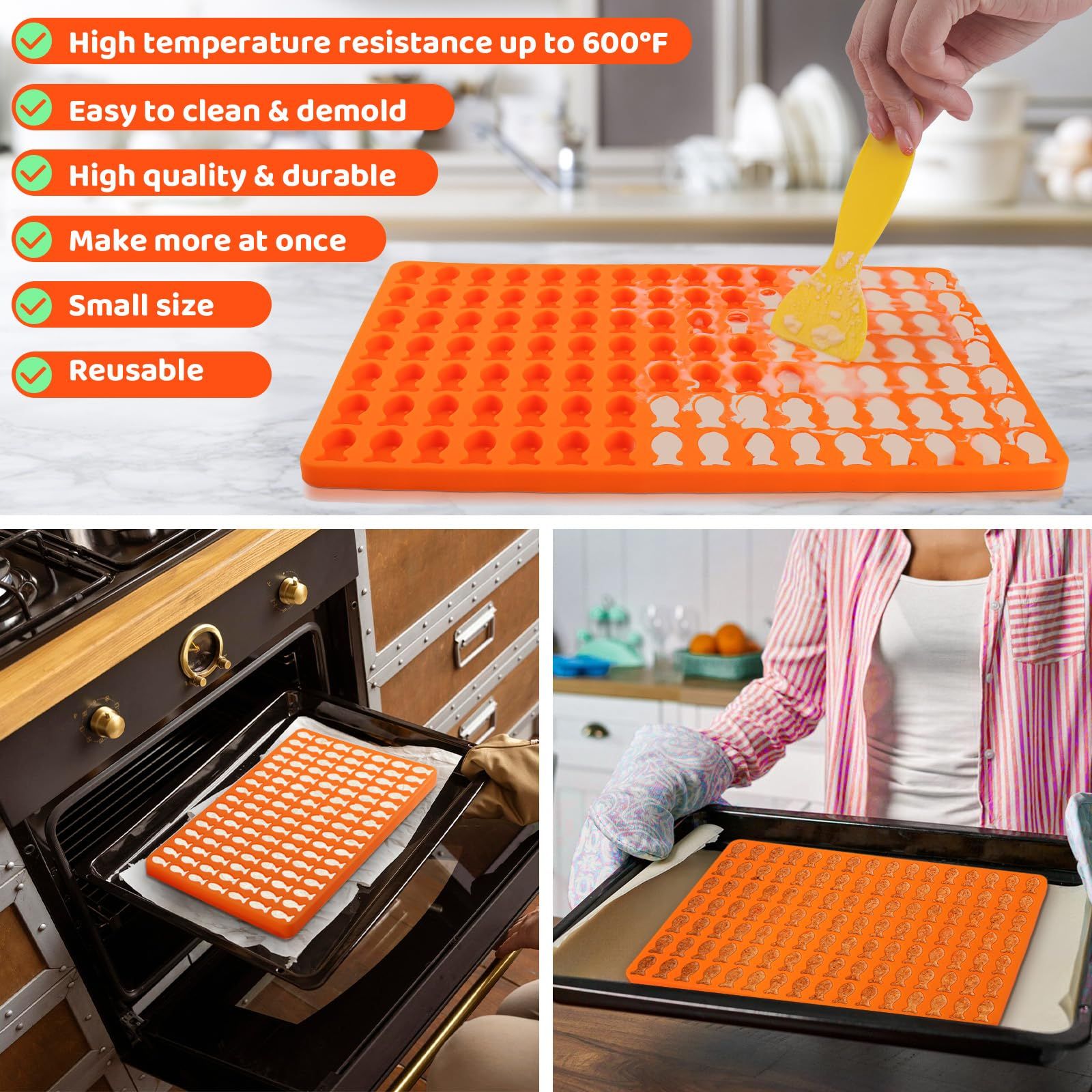 goldfish Cracker Cutter,25 Cavity Fish Cookie Cutter,Mini Gold Fish Shapes view 3