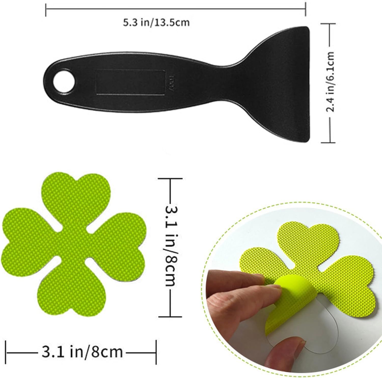 40 pcs Non-Slip Bathtub Stickers Safety Bathroom Tubs Showers Treads Adhesive view 4