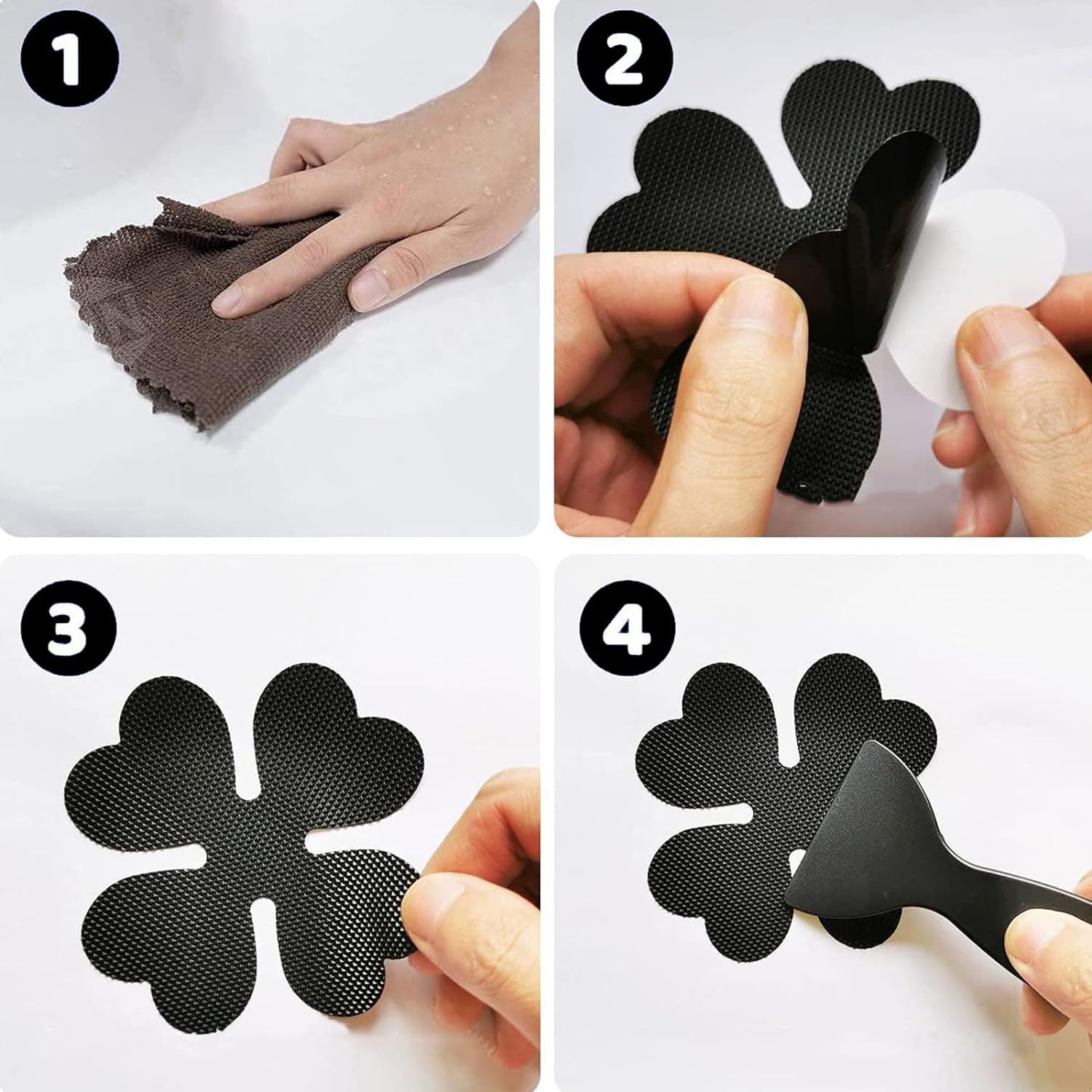40 pcs Non-Slip Bathtub Stickers Safety Bathroom Tubs Showers Treads Adhesive view 5