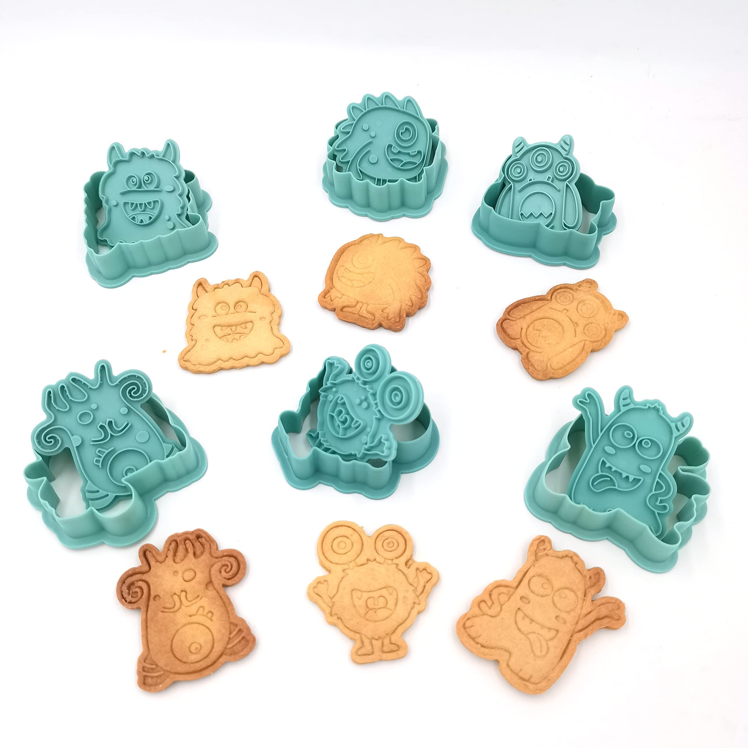 3D Cute Monster Cookie Cutters view 4