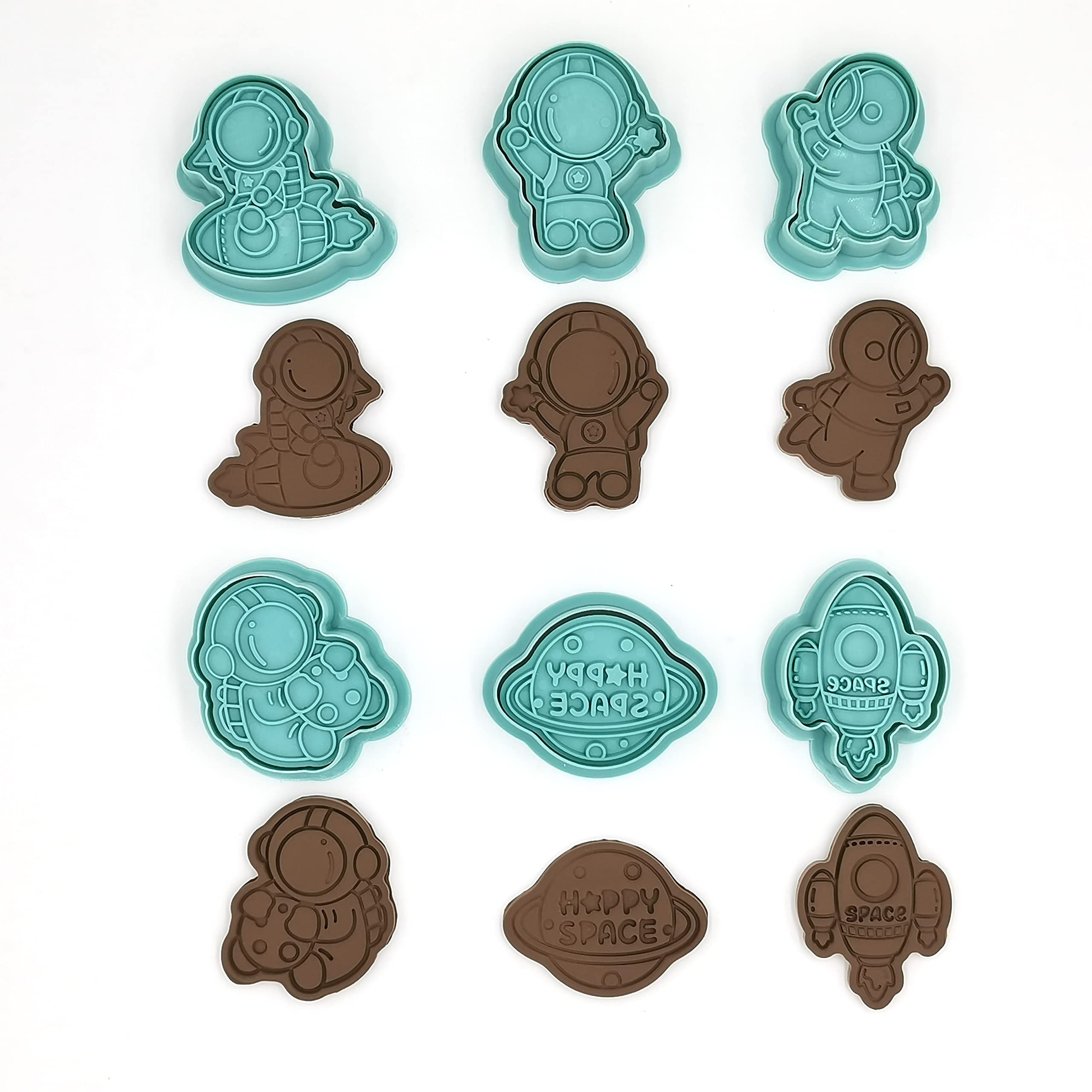 3D Space Rocket Cookie Cutters view 2