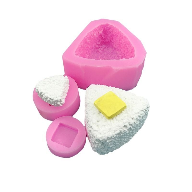 Molds 3Pcs Types of Triangular Rice Balls Seaweed Cheese Silicone Molds Diy