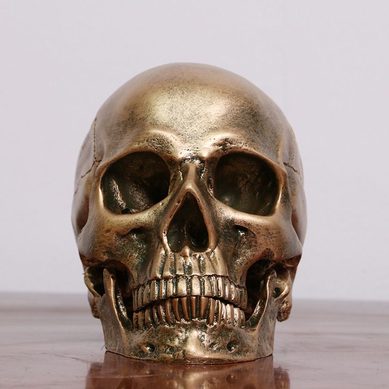 1:1 Resin Human Skull Model Halloween Props Home Decorations High Fidelity view 4