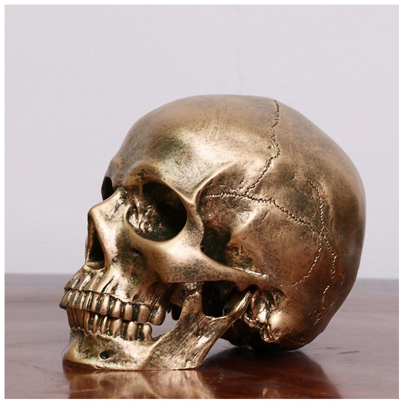 1:1 Resin Human Skull Model Halloween Props Home Decorations High Fidelity view 5