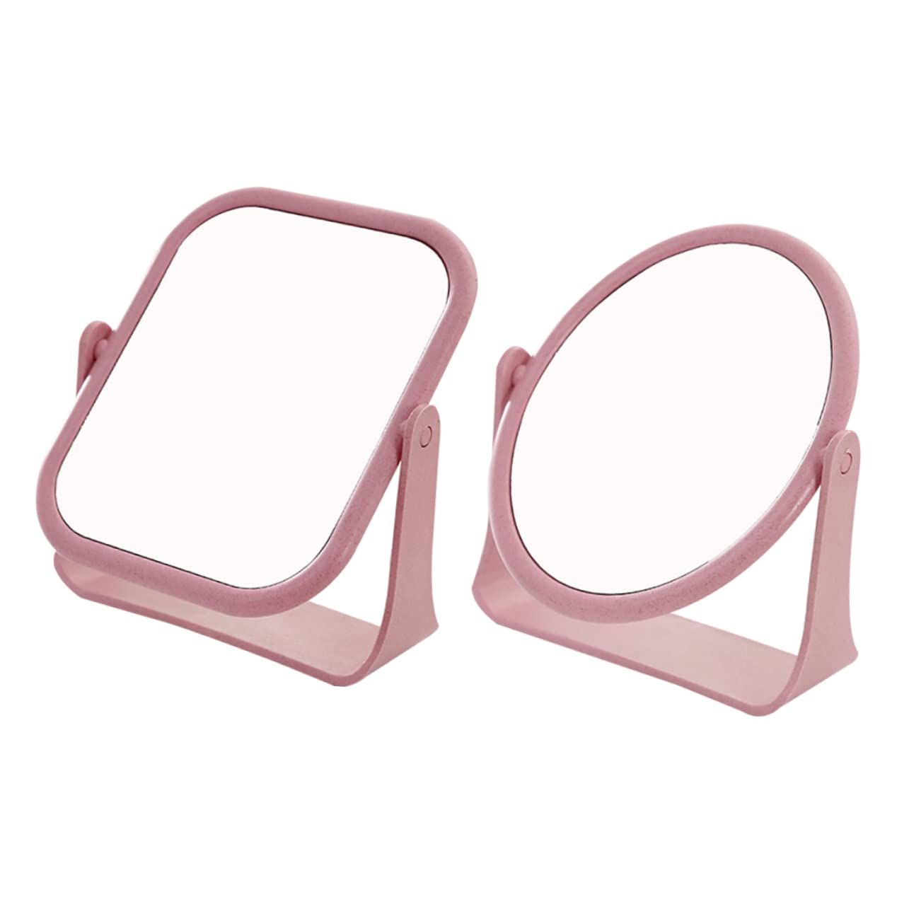2pcs Makeup Light Mirror Cosmetic Mirror Desk Mirror Decor Stylish Mirror view 2