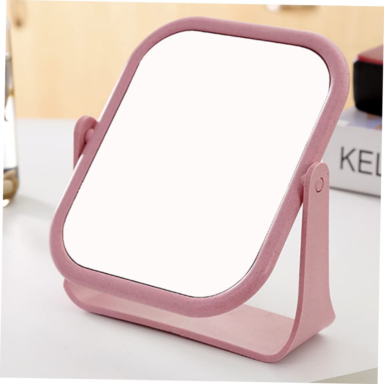 2pcs Makeup Light Mirror Cosmetic Mirror Desk Mirror Decor Stylish Mirror view 4