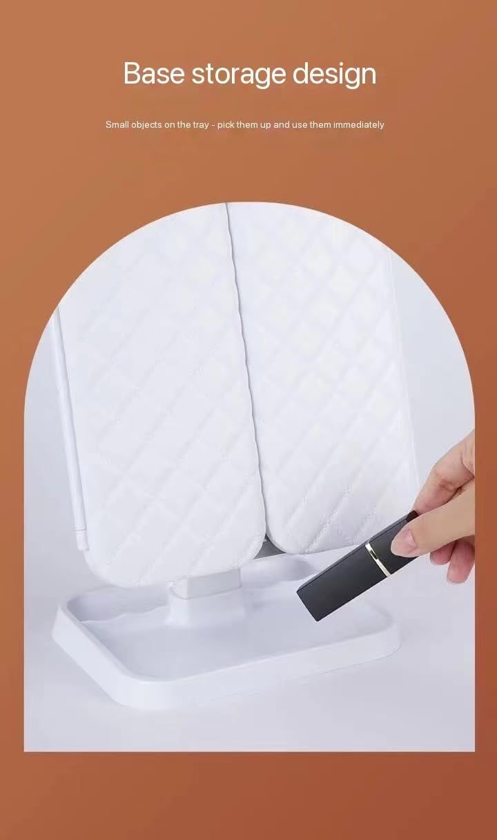 Vanity Mirror Desktop Tabletop with Light Filler Mirror Portable Dressing view 3