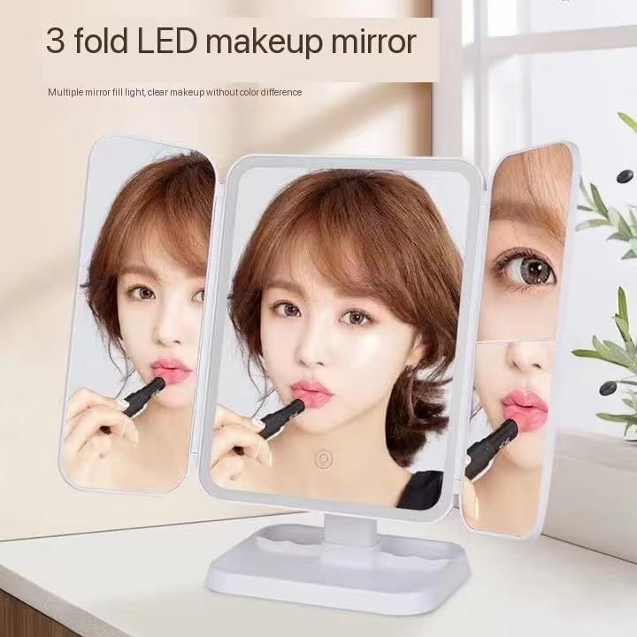 Vanity Mirror Desktop Tabletop with Light Filler Mirror Portable Dressing view 4