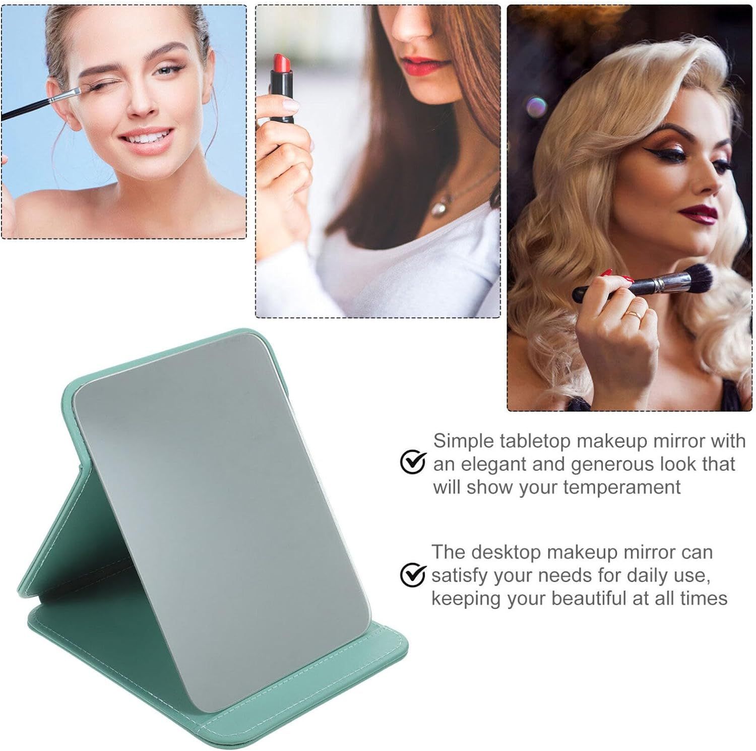 Vanity Mirror Desk Travel Mirror Makeup Mirror Shaving Mirror Table Mirrors view 3
