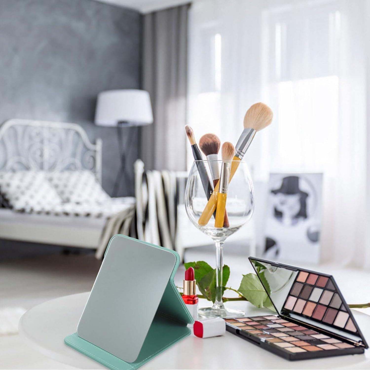 Vanity Mirror Desk Travel Mirror Makeup Mirror Shaving Mirror Table Mirrors view 4