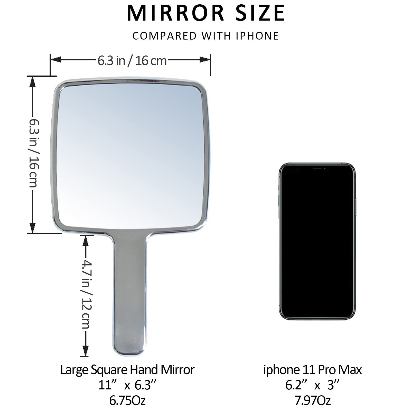 Vintage Vanity Mirror with Handle view 3