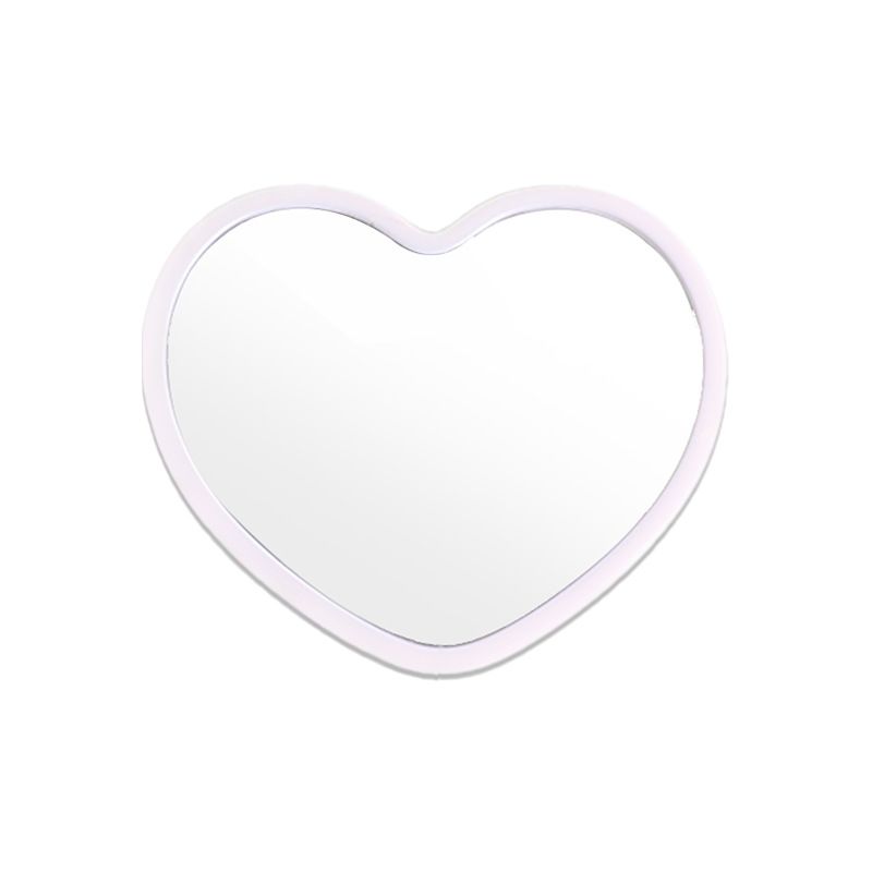 Heart Shaped Mirror Cosmetic Mirror Travel Makeup Mirror Portable Vanity view 2