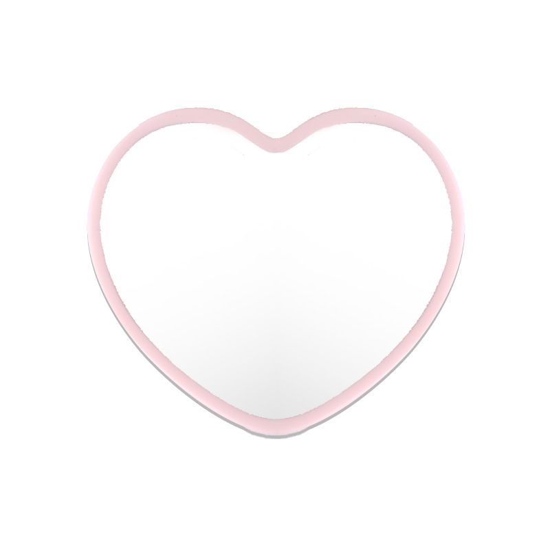 Heart Shaped Mirror Cosmetic Mirror Travel Makeup Mirror Portable Vanity view 3