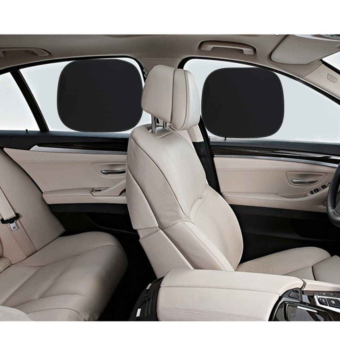 2PC Metallic Black Car Window Sun Shade Auto Shade for Windshield Visor view 4
