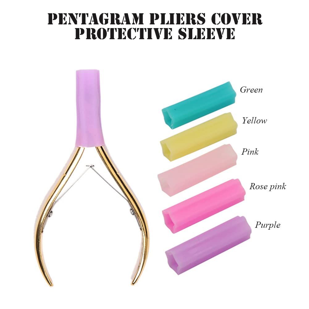 5 Pcs Pliers Cover Protective Sleeve Cuticle Pliers Cover Silicone Cuticle view 2