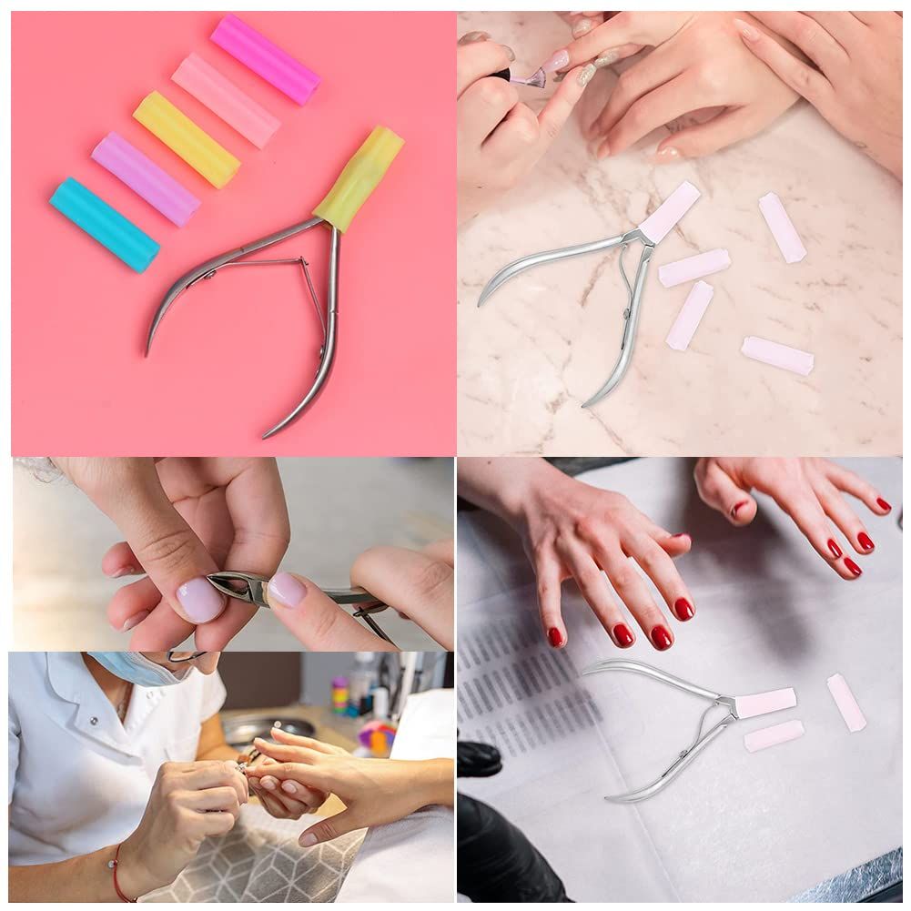 5 Pcs Pliers Cover Protective Sleeve Cuticle Pliers Cover Silicone Cuticle view 3