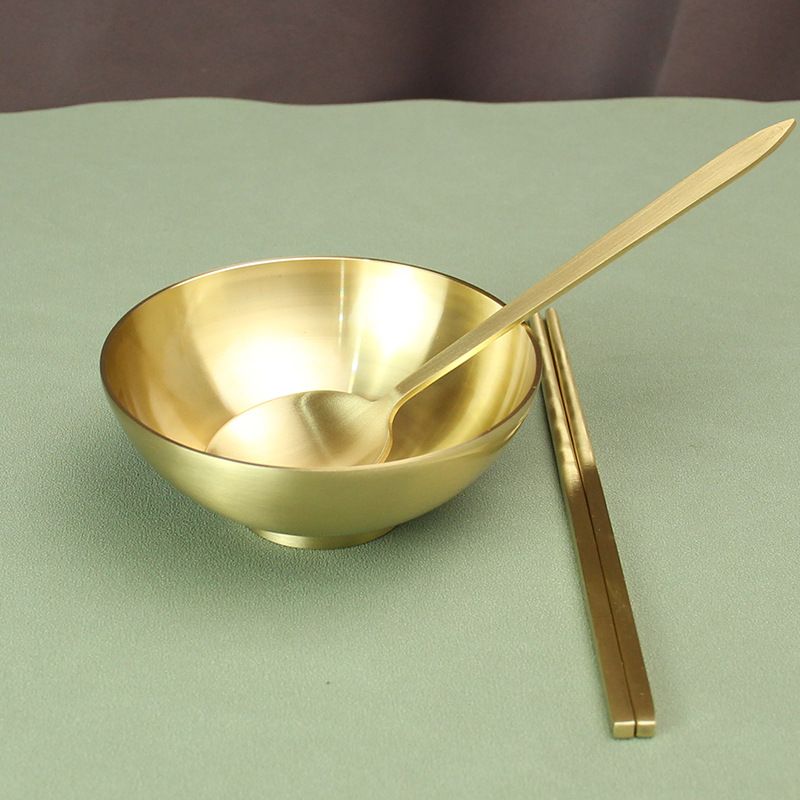 1 Set Metal Chopsticks Salad Bowl Ramen Bowls Bowl Reusable Bowls Bowl Metal view 2