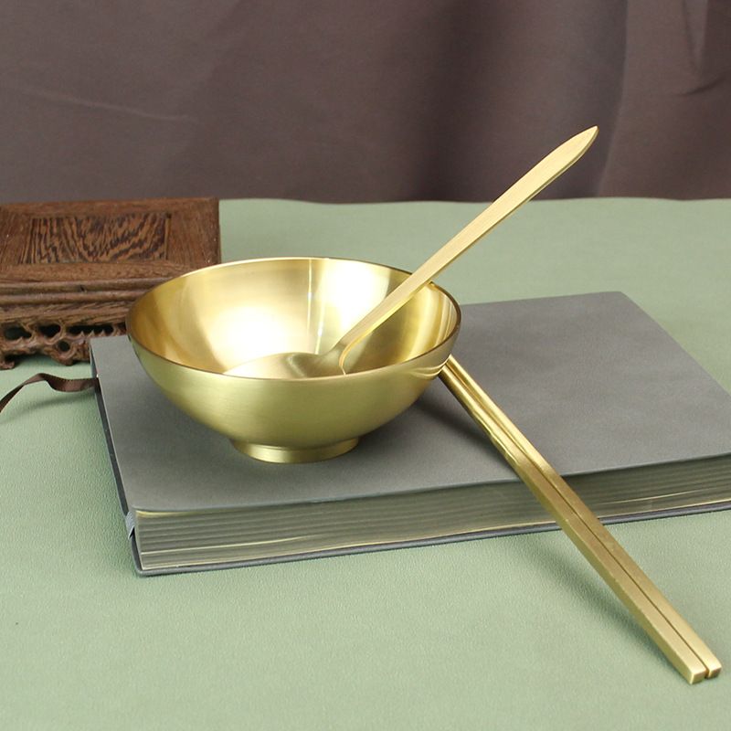 1 Set Metal Chopsticks Salad Bowl Ramen Bowls Bowl Reusable Bowls Bowl Metal view 5