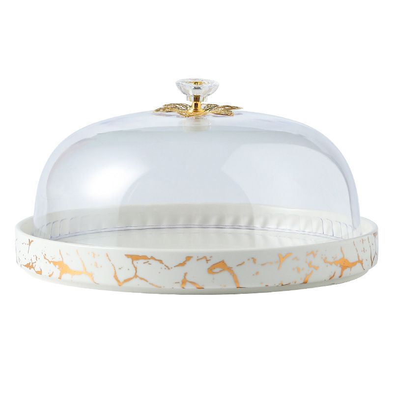 Dessert Plate Ceramic Cake Dome Bread Plate Cover Appetizer Cover Mini Cake