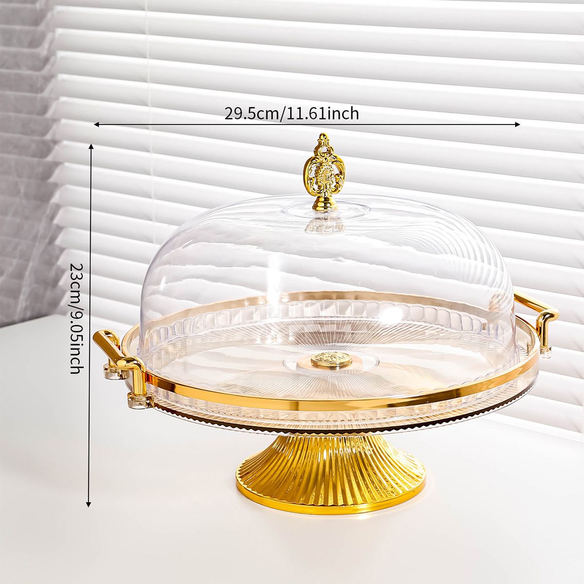 Cake Stand with Dome Lid Plastic Cake Dome Cupcake Holder Charcuterie Board view 2