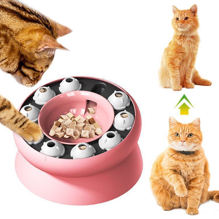 Interactive Cat Slow Feeder Bowl – Cat Treat Puzzle Feeder – Brain Stimulation view 2