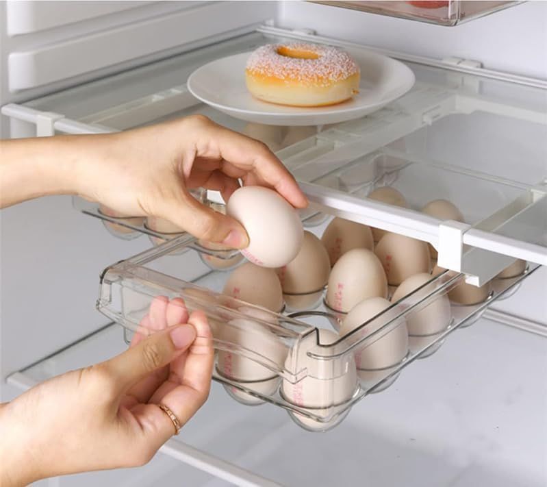 Fridge Egg Drawers Refrigerator Egg Storage Container Refrigerator Pull Out view 2