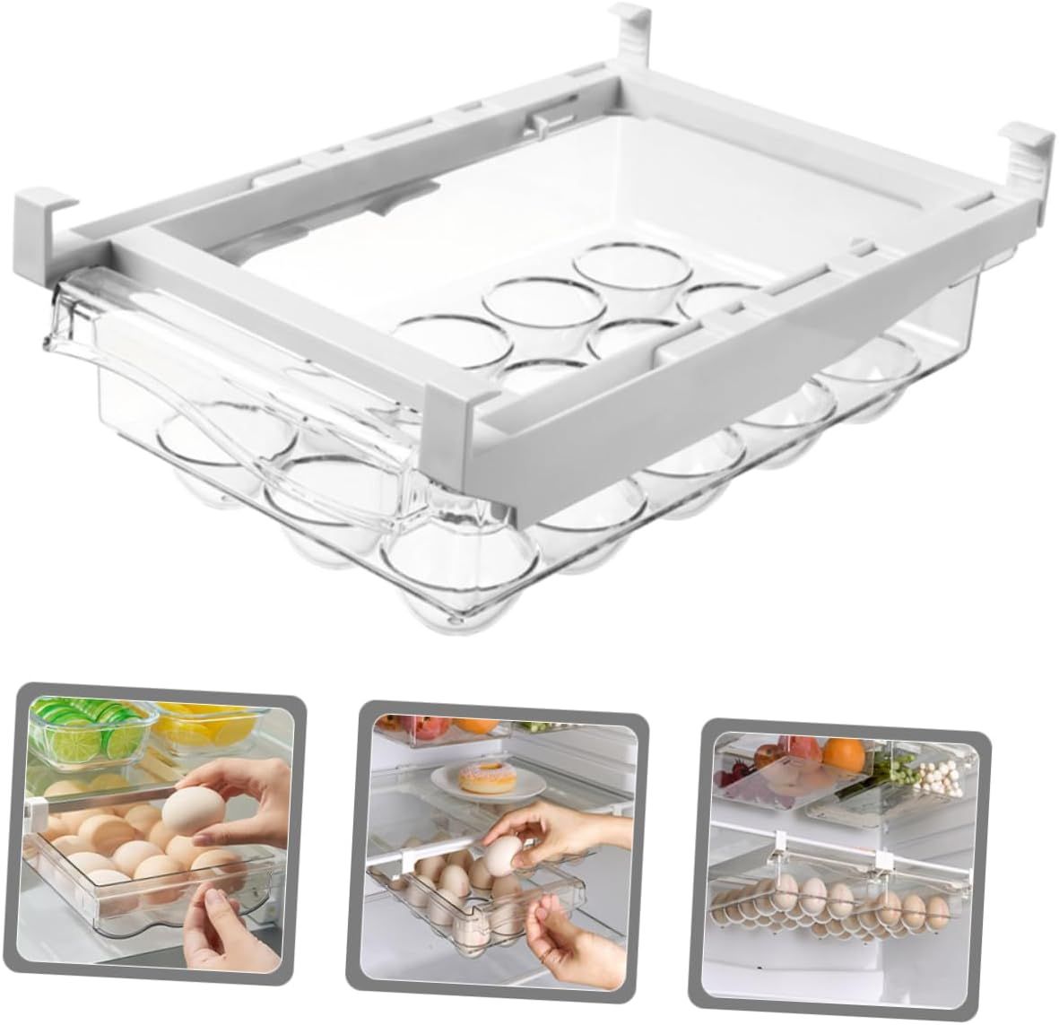 Fridge Egg Drawers Refrigerator Egg Storage Container Refrigerator Pull Out view 4