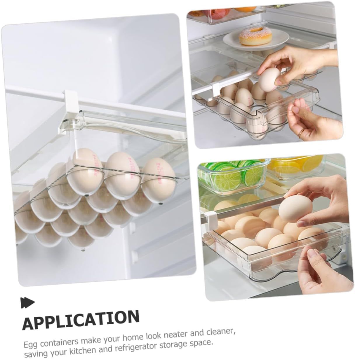 Fridge Egg Drawers Refrigerator Egg Storage Container Refrigerator Pull Out view 5