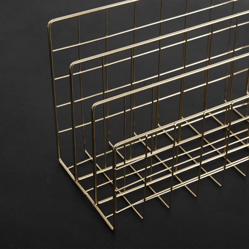 Magazine Rack Desktop Magazine Rack Desk Magazine Rack 3-Layer Iron Book view 3