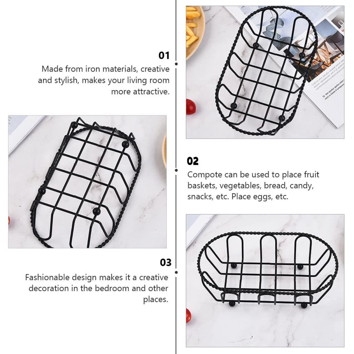 Fried Chicken Snack Basket French Fries Basket Kitchen Storage Basket Creative view 4