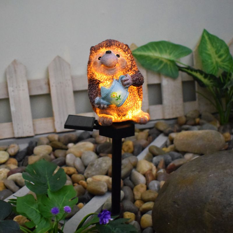 Hedgehog Garden Stake Light view 5