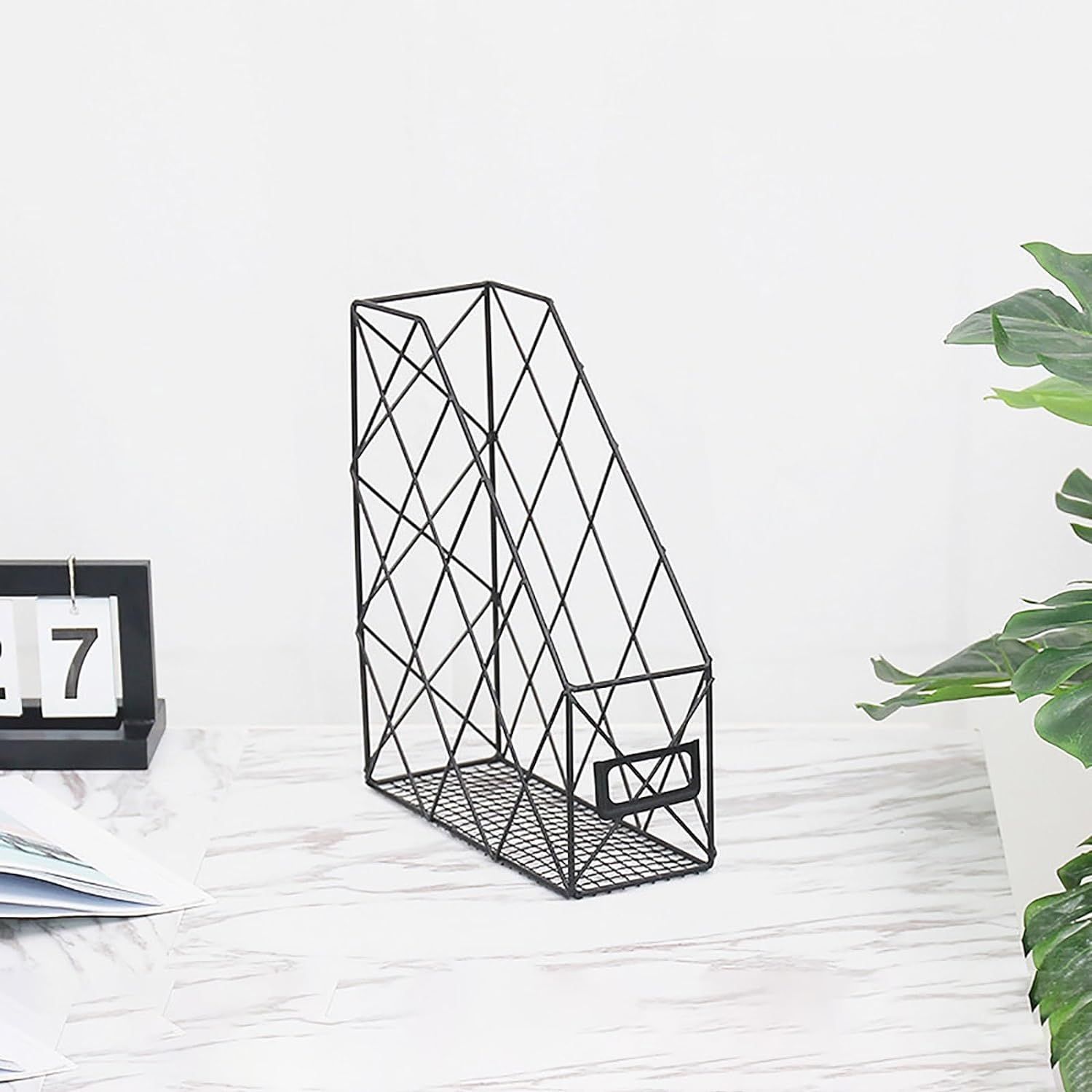 Metal Scandinavian creative style simple vertical file storage rack view 2