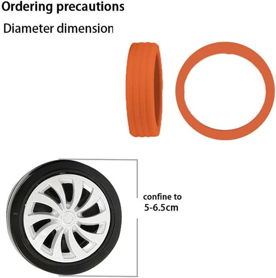 3Pcs Luggage Wheel Covers for Suitcase Silicone Suitcase Wheel Protector Cover view 4